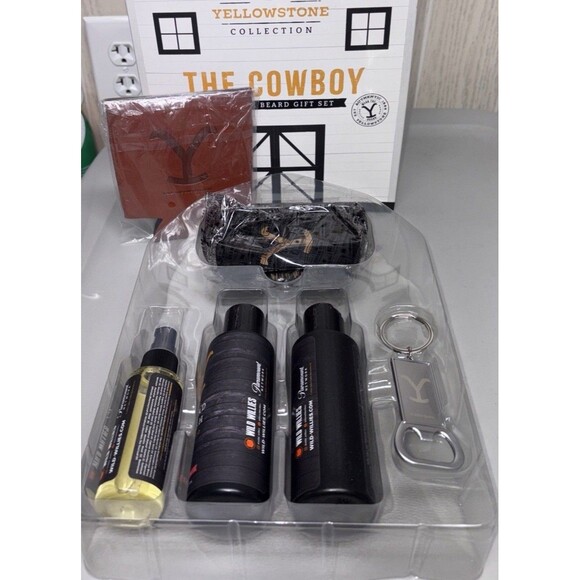 Wild Willies Yellowstone Collection "The Cowboy" Premium Beard Gift Set New - Picture 3 of 5
